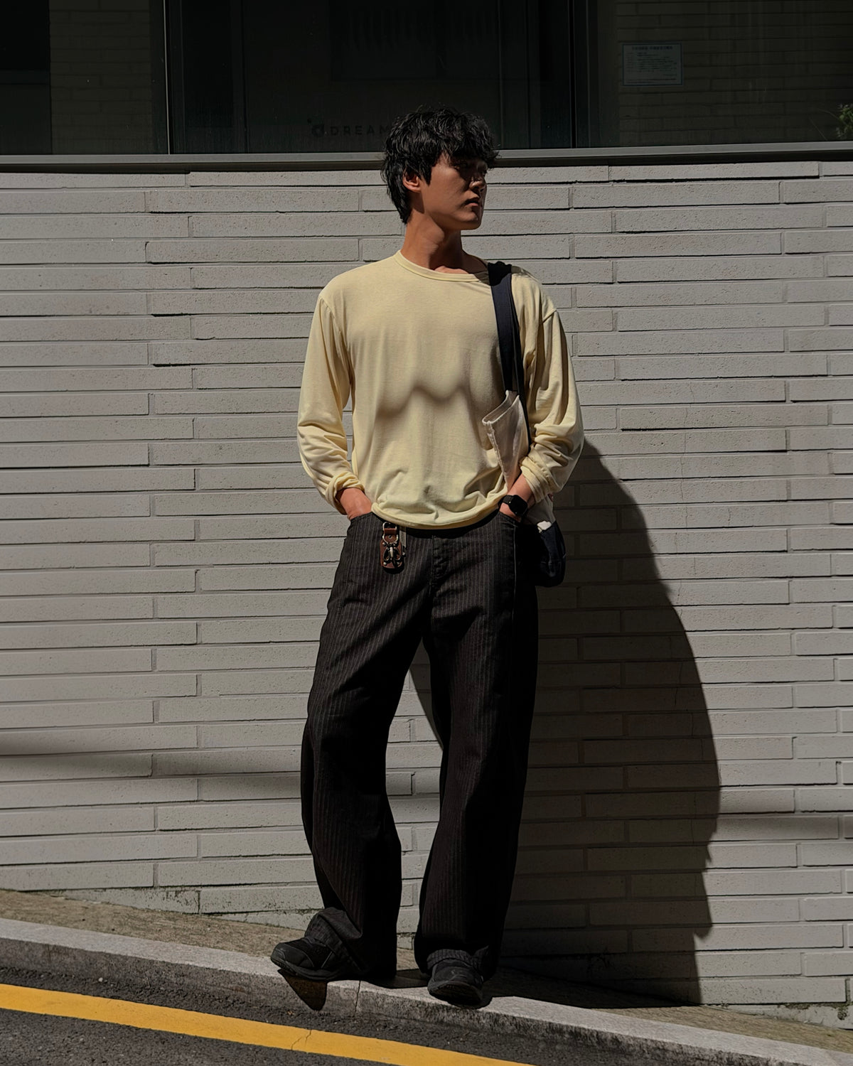 Herringbone Denim Pants