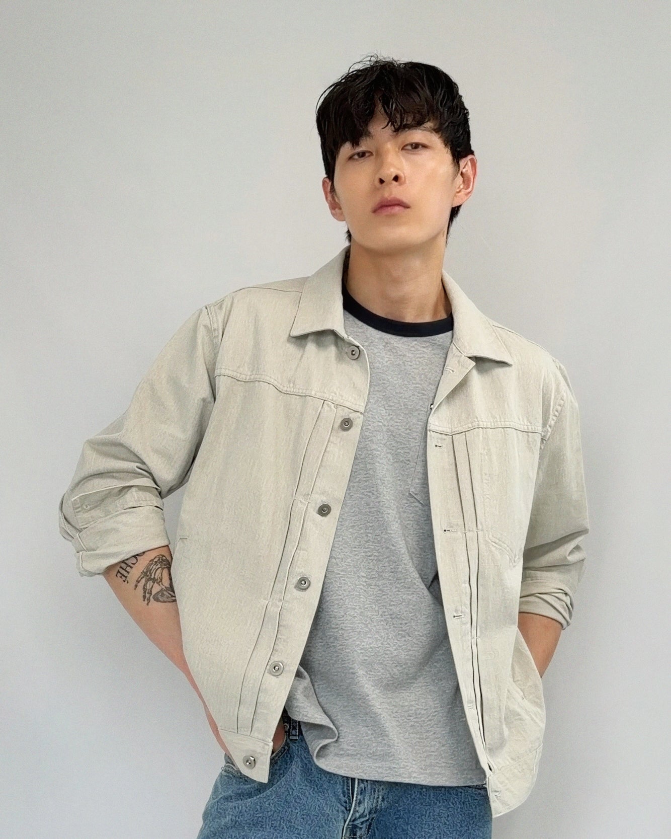 Pleated Canvas Jacket