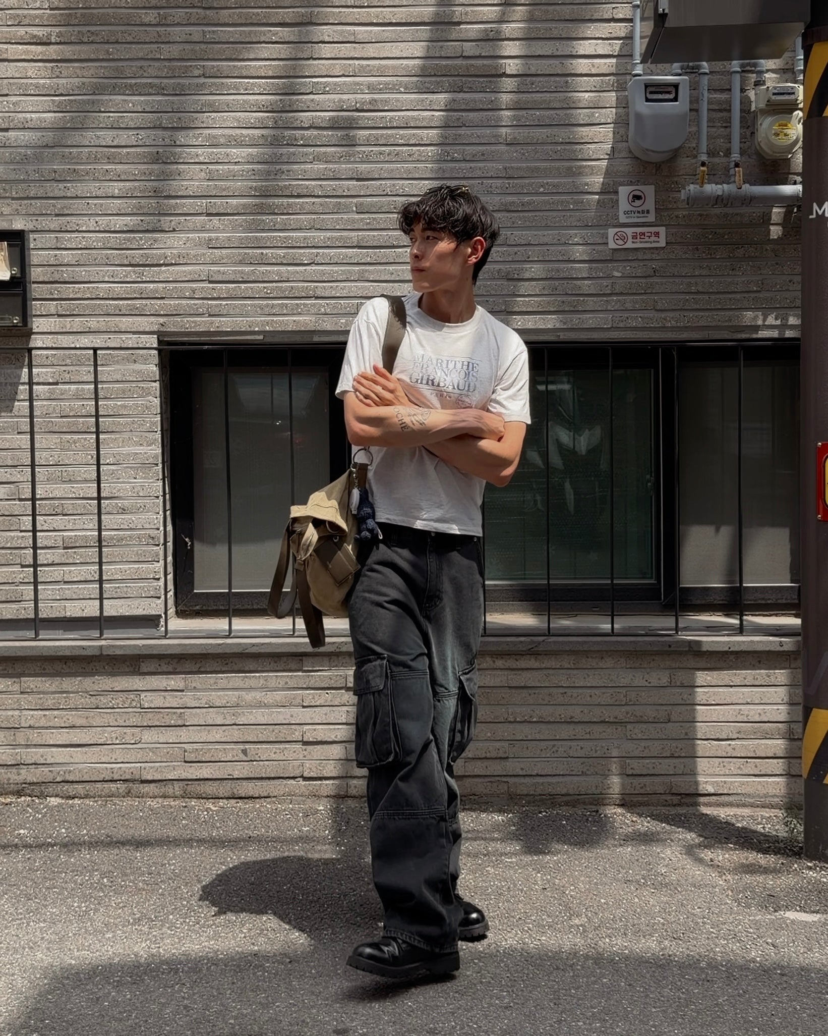 Sunfaded Denim Cargo