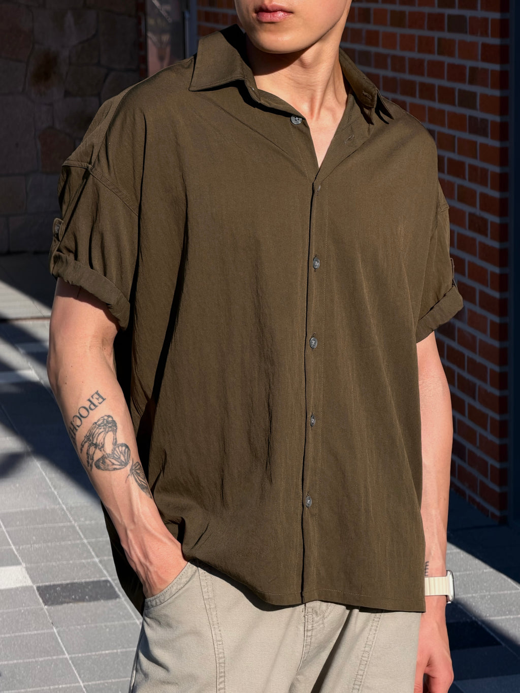 Rayon Cuff Shirt