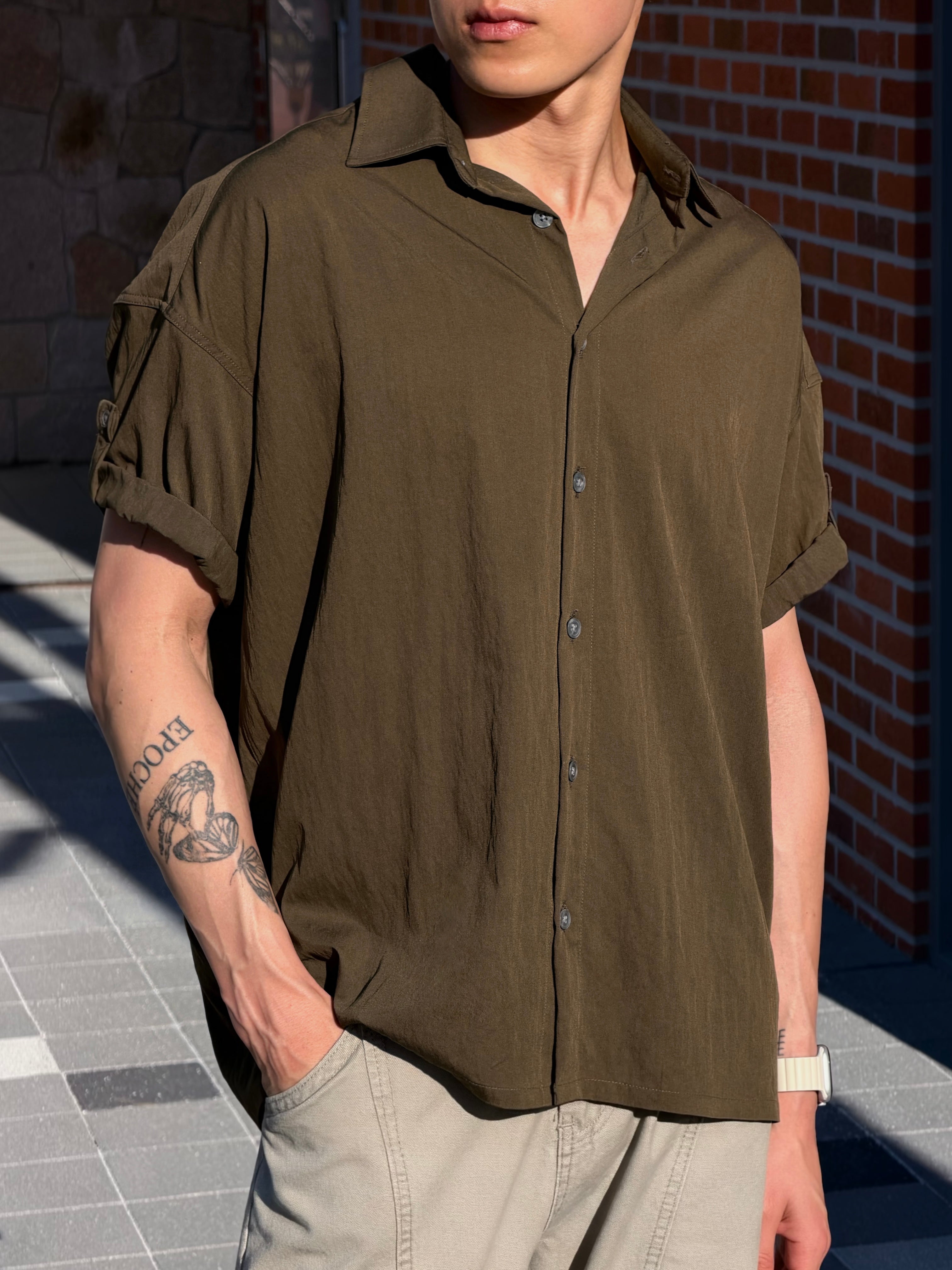 Rayon Cuff Shirt