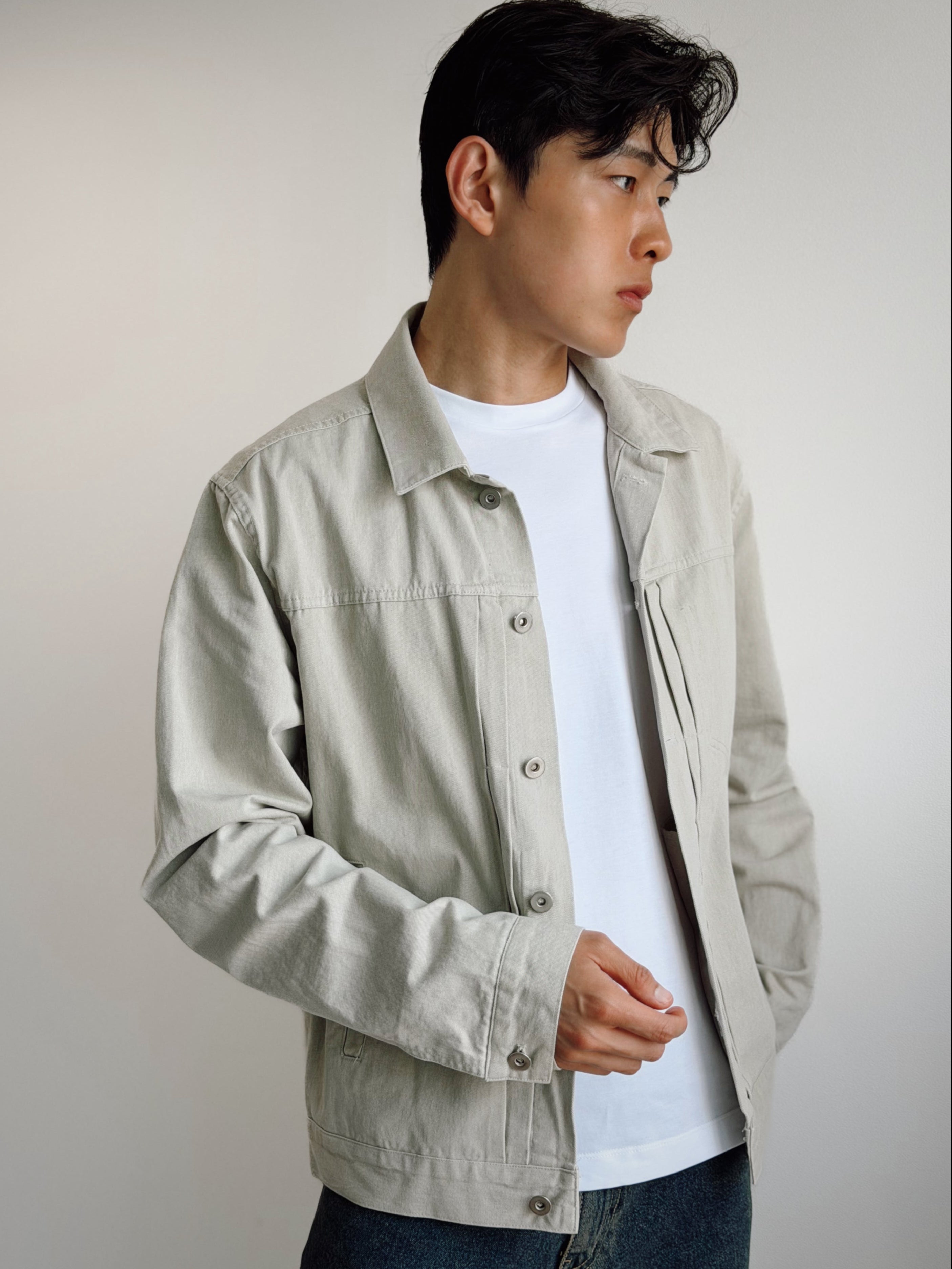 Pleated Canvas Jacket