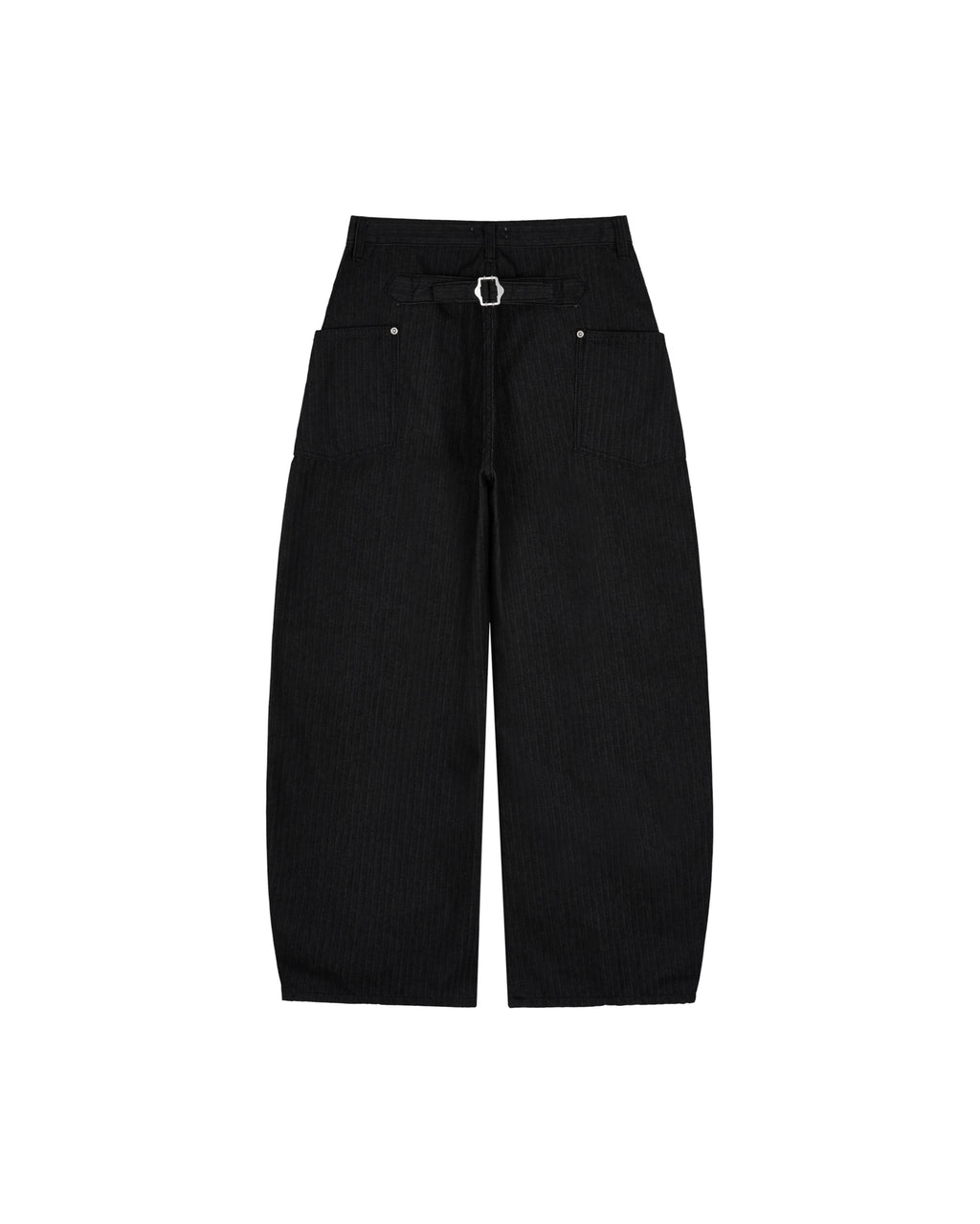 Lightweight Utility Denim Pants black back product view