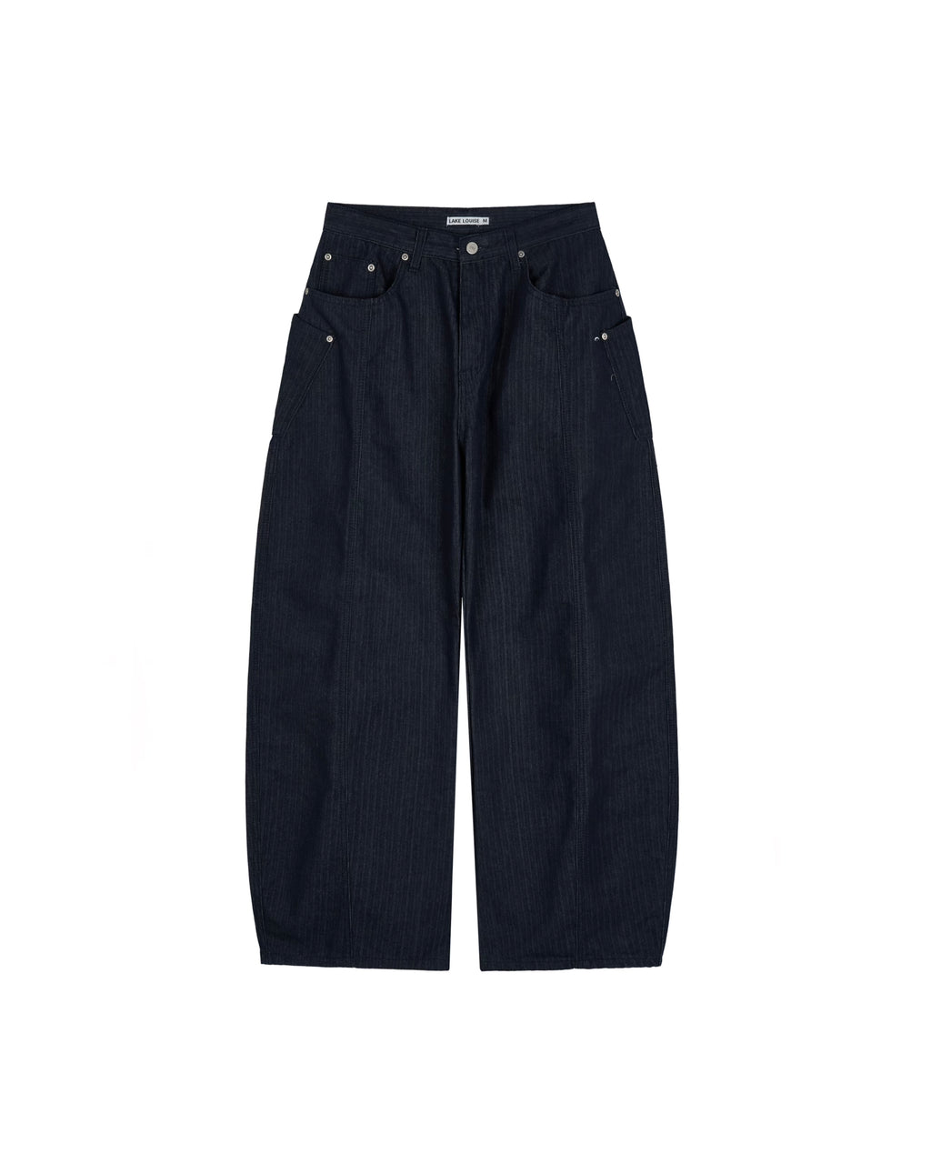 Lightweight Utility Denim Pants navy front product view