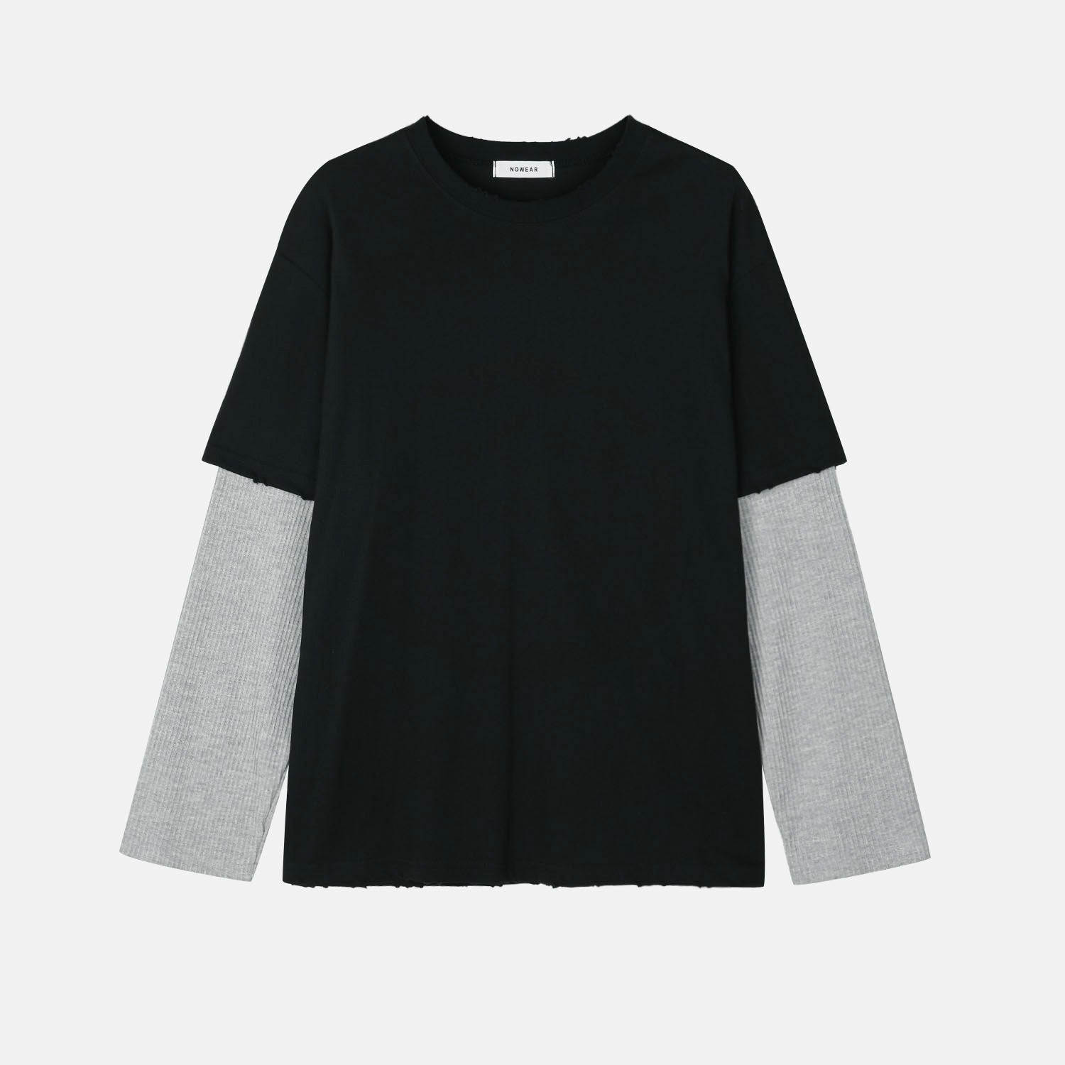 Waffle Sleeve Layered T-shirt