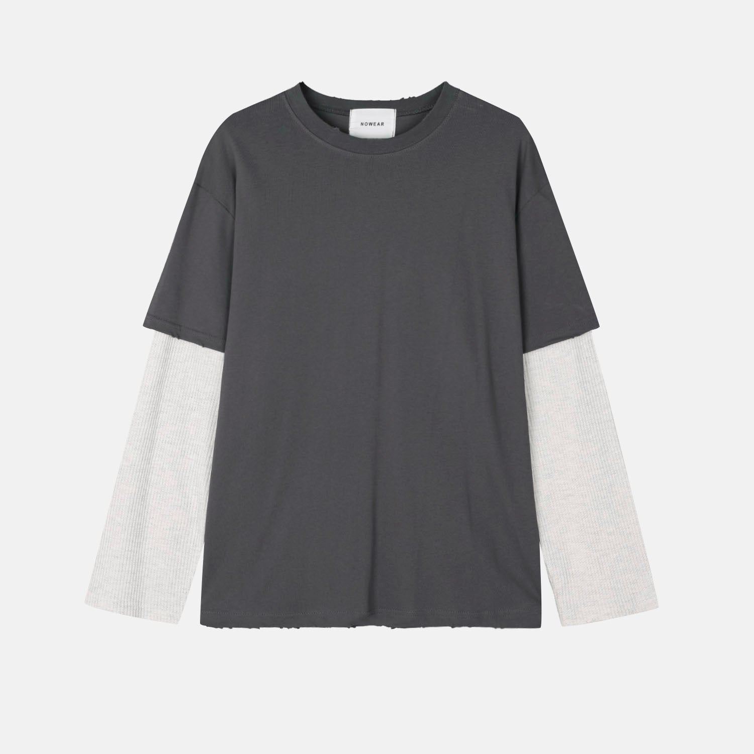 Waffle Sleeve Layered T-shirt