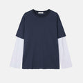 Waffle Sleeve Layered T-shirt