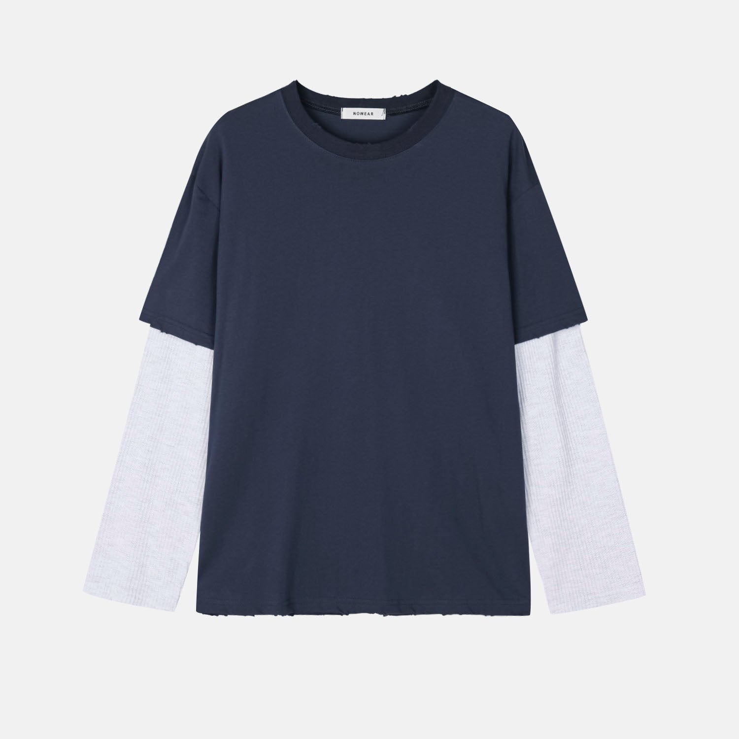 Waffle Sleeve Layered T-shirt